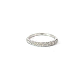14k White Gold .50ct G VS2 13 Stones Round Diamond Wedding/ Anniversary Band Size 7